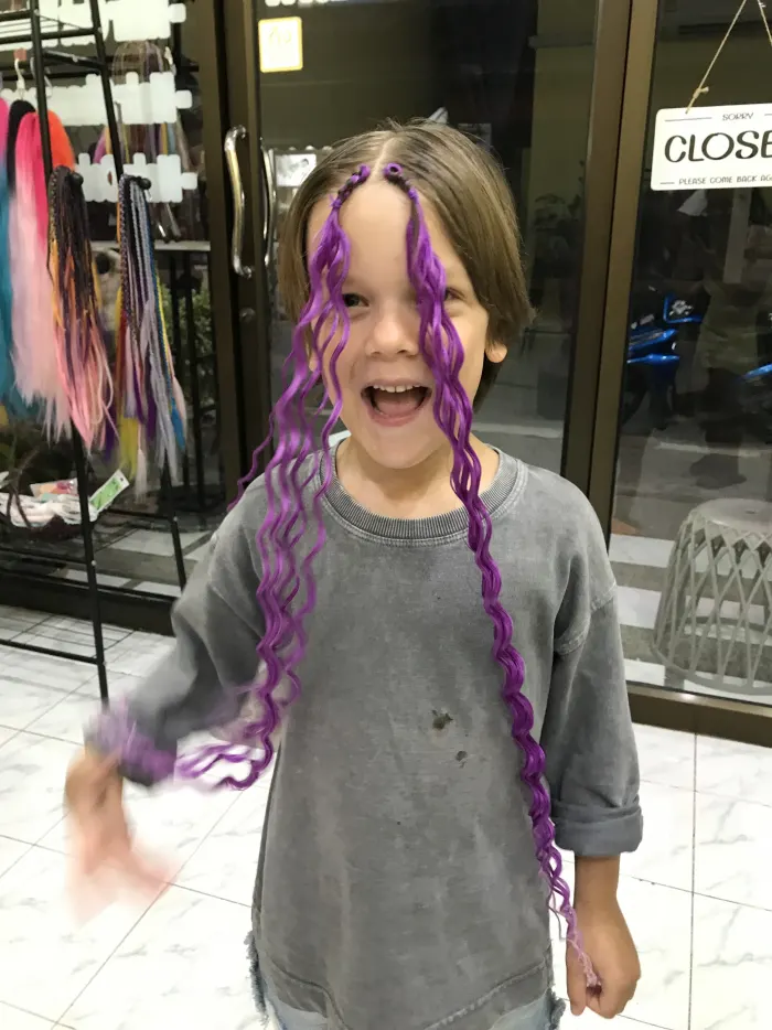 Curly Front Braids