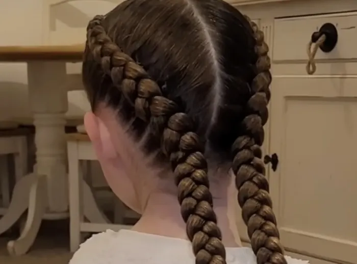 Kids Double Dutch Braids (natural hair)