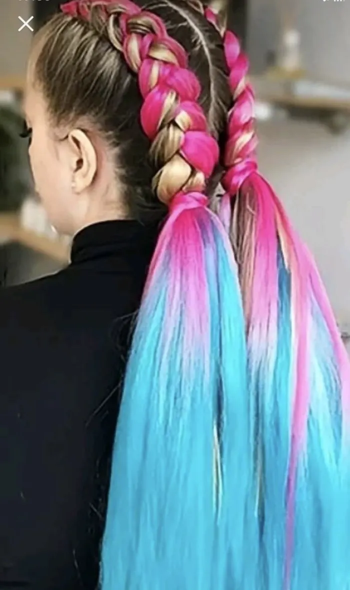 Color Double Dutch Braids