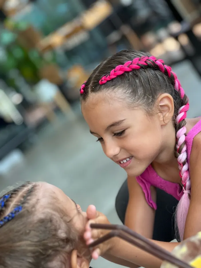Color Double Dutch Braids