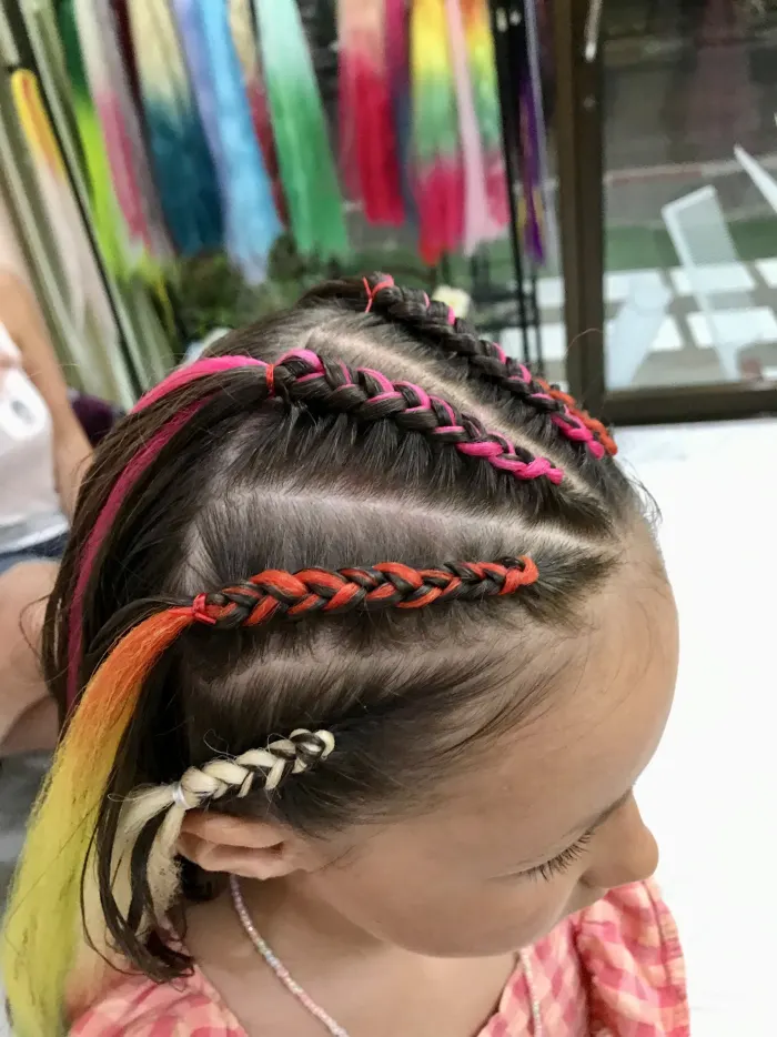 Kids Color 6 Cornrows